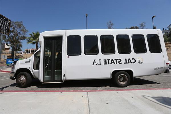cal state la decal on shuttle